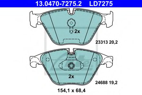 Тормозные колодки ATE 13.0470-7275.2 ATE Ceramic