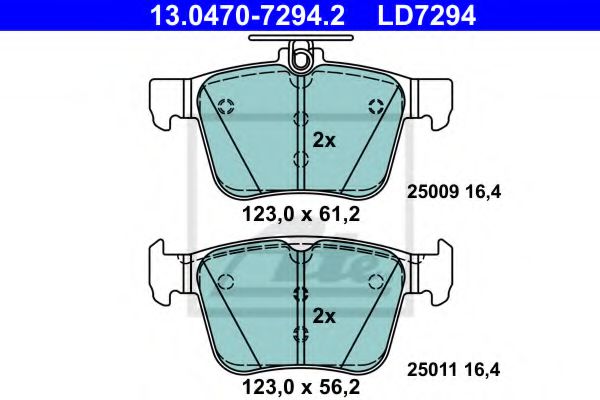 Тормозные колодки ATE 13.0470-7294.2 ATE Ceramic