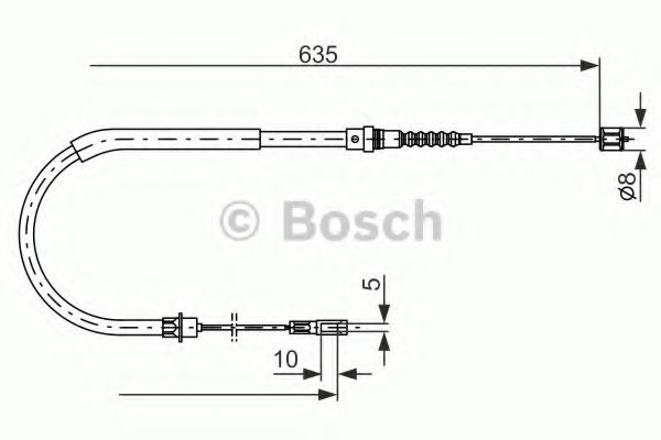 Трос ручника BOSCH 1 987 477 567