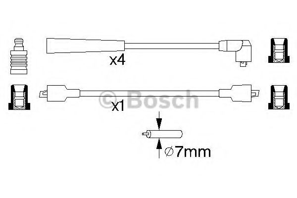 Комплект высоковольтных проводов BOSCH 0 986 356 839 - Фото 1
