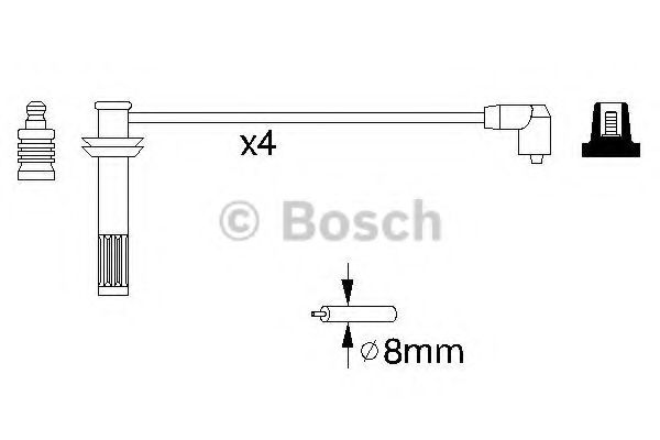 Комплект высоковольтных проводов BOSCH 0 986 356 892 - Фото 1