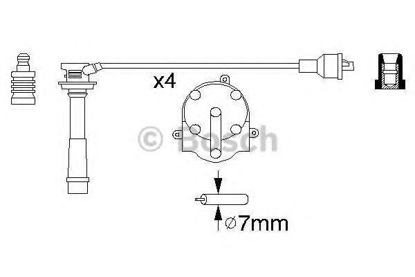 Комплект высоковольтных проводов BOSCH 0 986 356 953