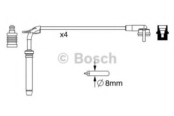 Комплект высоковольтных проводов BOSCH 0 986 357 245 - Фото 1