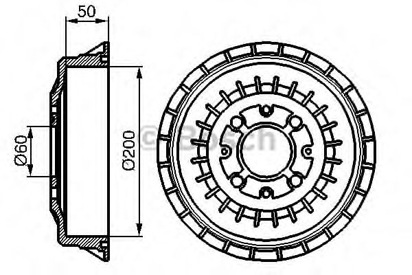 Тормозной барабан BOSCH 0 986 477 146