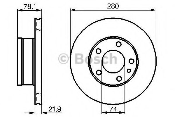Тормозной диск BOSCH 0 986 478 041 - Фото 1