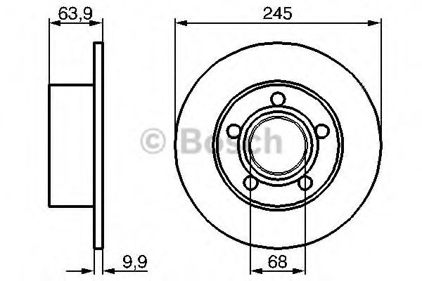 Тормозной диск BOSCH 0 986 479 B22