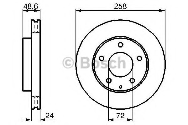Тормозной диск BOSCH 0 986 479 B25