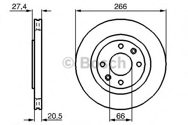 Тормозной диск BOSCH 0 986 479 B27