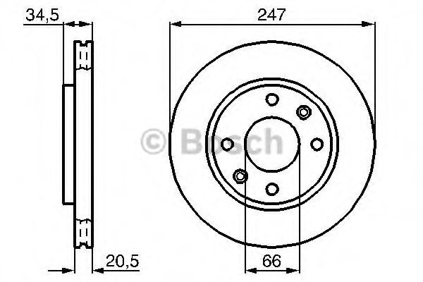 Тормозной диск BOSCH 0 986 479 B32