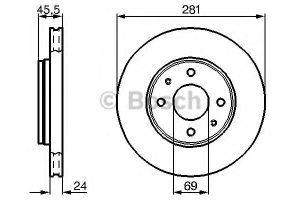 Тормозной диск BOSCH 0 986 479 B37