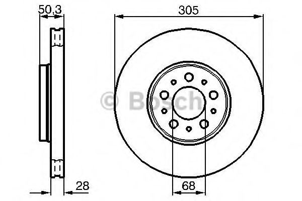 Тормозной диск BOSCH 0 986 479 C59