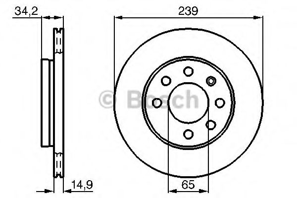Тормозной диск BOSCH 0 986 479 B42