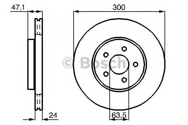 Тормозной диск BOSCH 0 986 479 B44