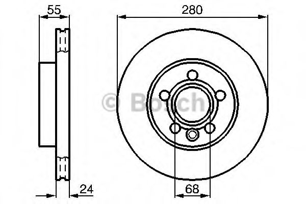 Гальмівний диск BOSCH 0 986 479 B50