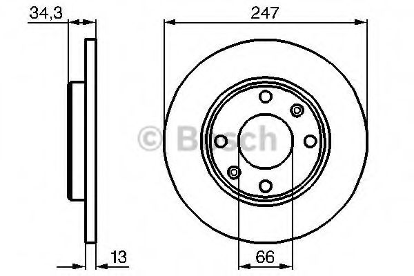 Тормозной диск BOSCH 0 986 479 B55