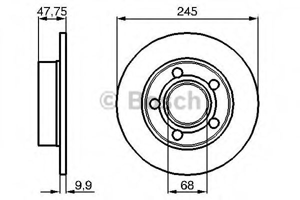 Тормозной диск BOSCH 0 986 479 B56