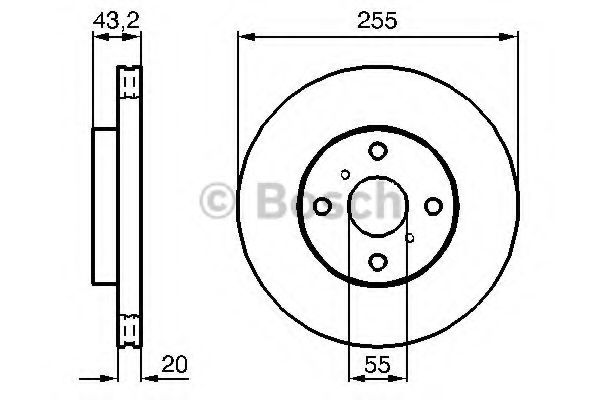 Тормозной диск BOSCH 0 986 479 B60