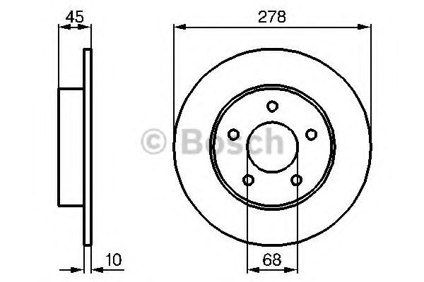 Тормозной диск BOSCH 0 986 479 B64