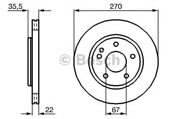 Тормозной диск BOSCH 0 986 479 B67