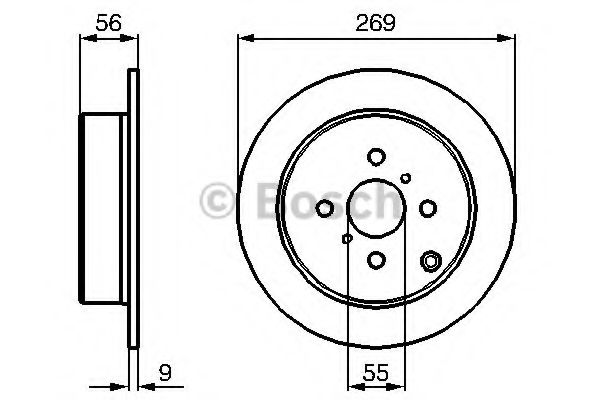 Тормозной диск BOSCH 0 986 479 B71