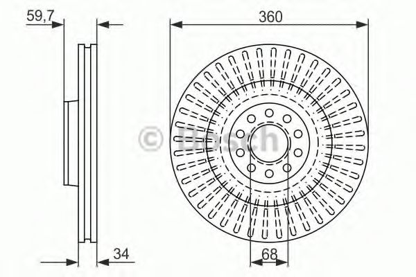 Тормозной диск BOSCH 0 986 479 B97