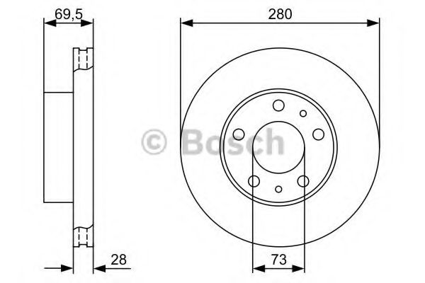 Тормозной диск BOSCH 0 986 479 B99