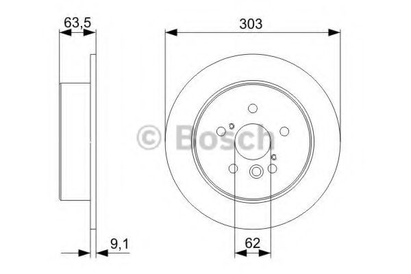 Тормозной диск BOSCH 0 986 479 C02