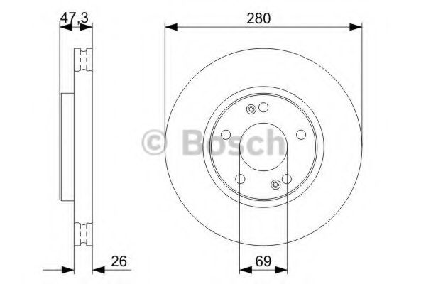 Тормозной диск BOSCH 0 986 479 C07