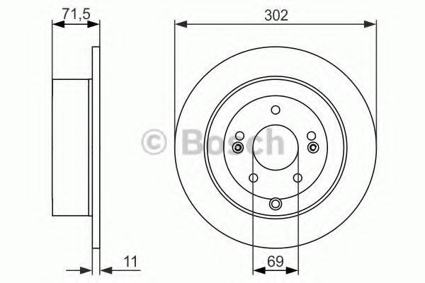 Гальмівний диск BOSCH 0 986 479 C15