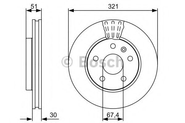 Тормозной диск BOSCH 0 986 479 C16