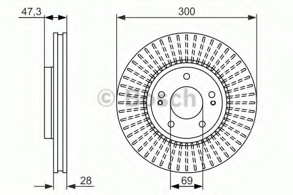 Тормозной диск BOSCH 0 986 479 C51