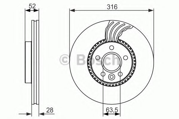 Тормозной диск BOSCH 0 986 479 C19