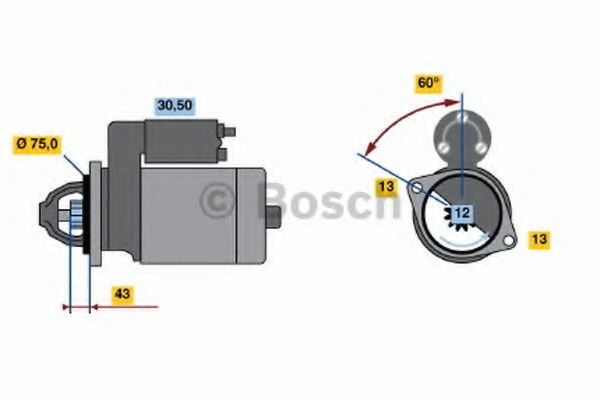Стартер BOSCH 0 001 107 080