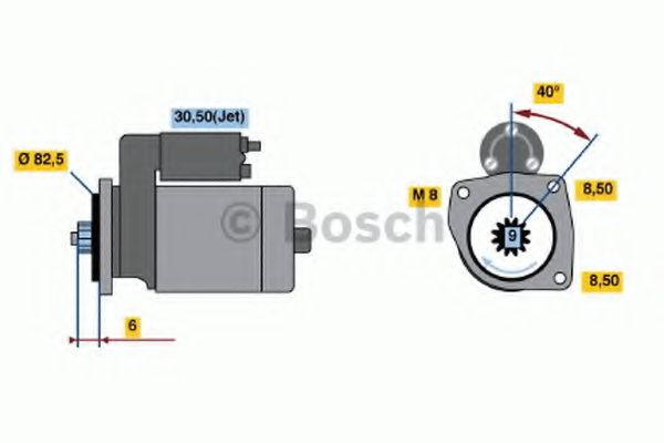 Стартер BOSCH 0 001 121 030 - Фото 1
