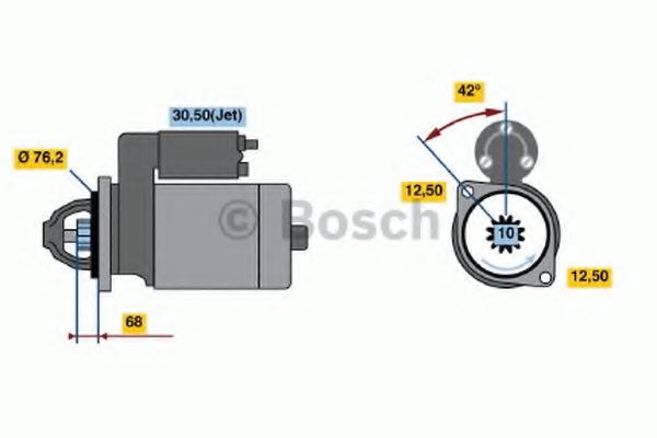 Стартер BOSCH 0 001 125 048 - Фото 1