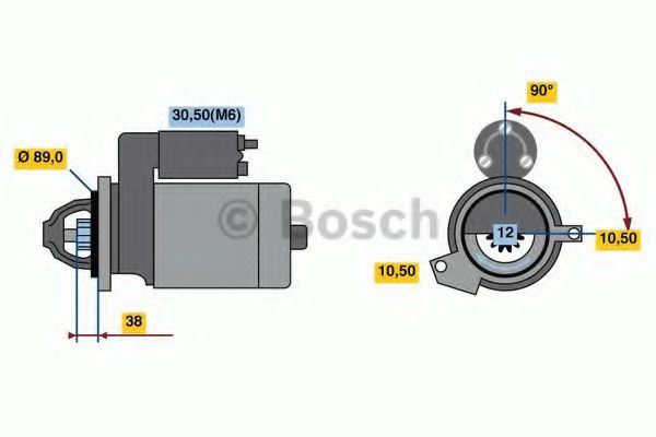 Стартер BOSCH 0 001 139 023
