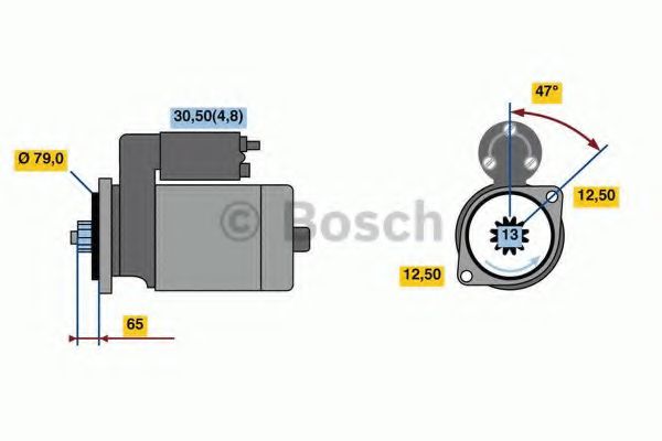 Стартер BOSCH 0 001 142 005 - Фото 1