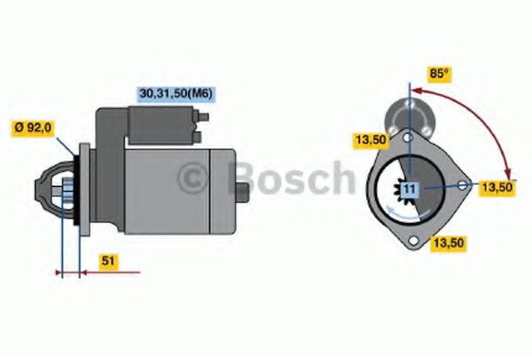 Стартер BOSCH 0 001 372 001