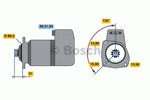 Стартер BOSCH 0 001 416 030