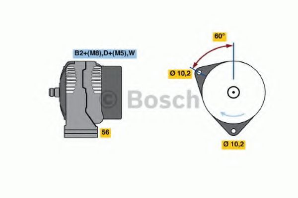 Генератор BOSCH 0 124 615 041 - Фото 1