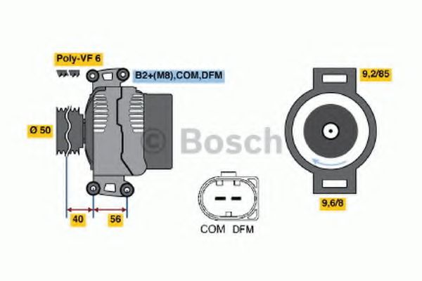 Генератор BOSCH 0 124 625 045 - Фото 1