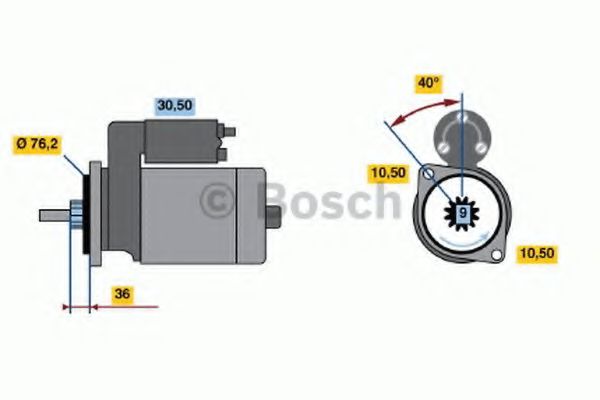 Стартер BOSCH 0 986 013 050
