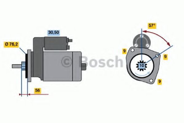 Стартер BOSCH 0 986 016 190