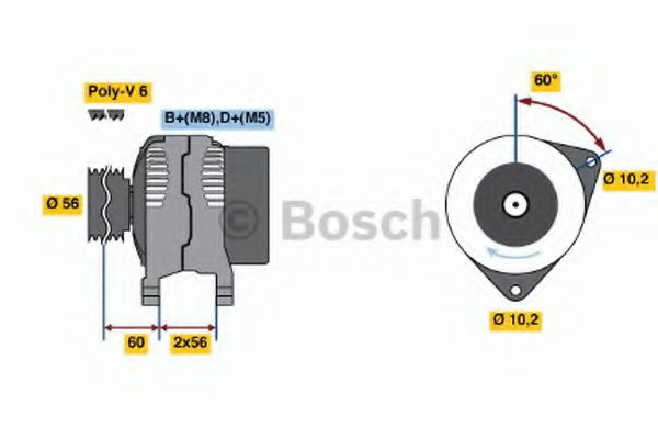 Генератор BOSCH 0 986 039 250