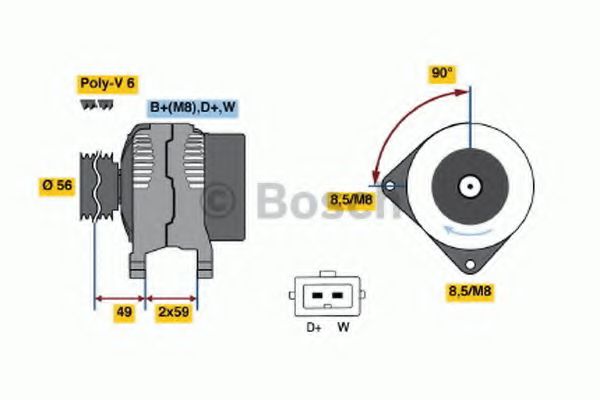 Генератор BOSCH 0 986 040 870