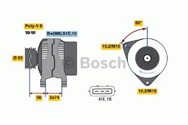 Генератор BOSCH 0 123 315 022