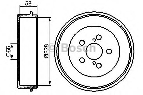 Тормозной барабан BOSCH 0 986 477 140