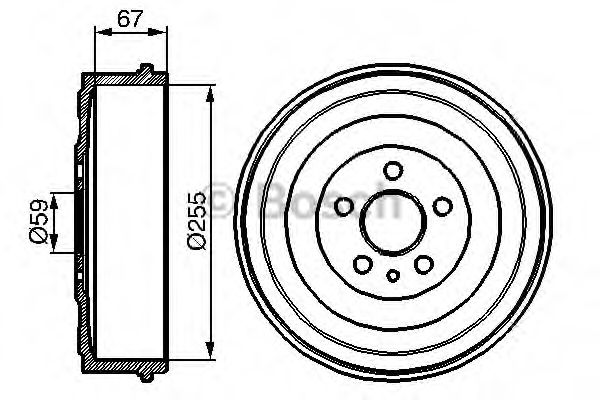 Тормозной барабан BOSCH 0 986 477 144