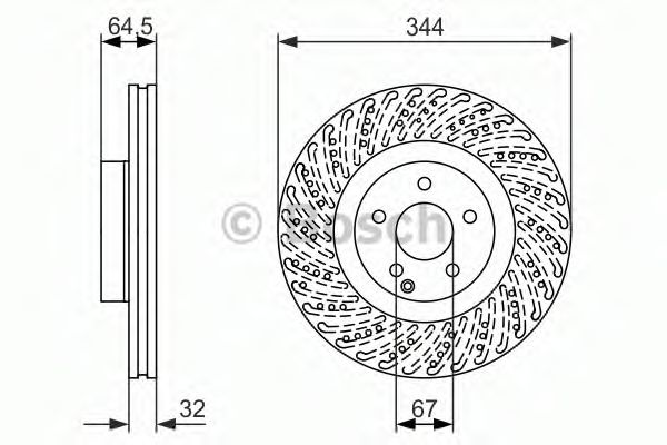Тормозной диск BOSCH 0 986 479 764