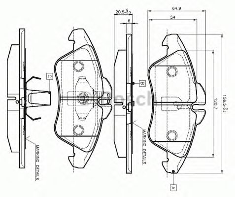 Тормозные колодки BOSCH 0 986 TB2 030 Economic